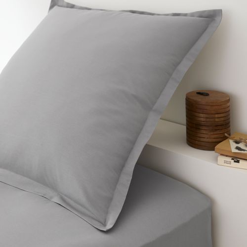 2 taies d'oreillers 63x63 cm DREAMEA CAMILLE gris vue d'ambiance 1