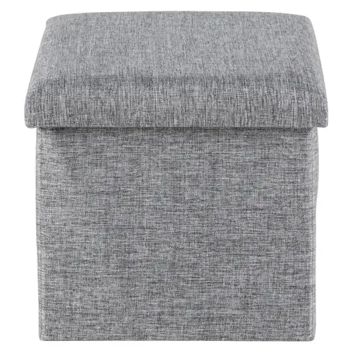 Pouf L. 35 - l. 35 - H.35 cm ESTRELLIA Gris vue de face