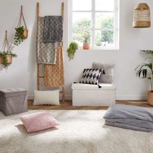 Banc coffre L. 76 - H 38 cm SWEETY Blanc