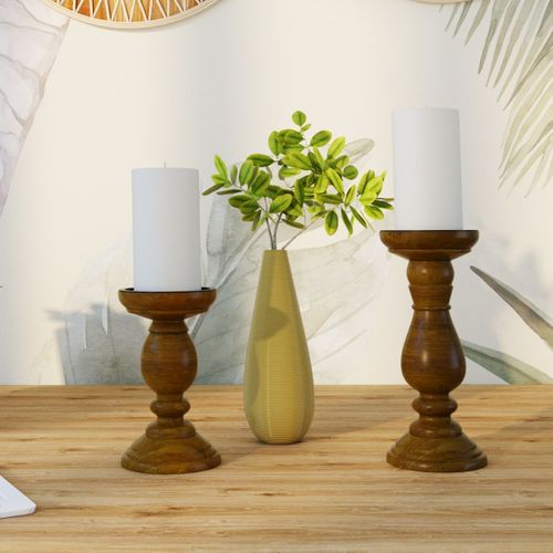 Bougeoir H16,5 cm JEANNE Naturel