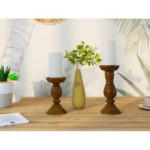 Bougeoir H22 cm JEANNE Naturel