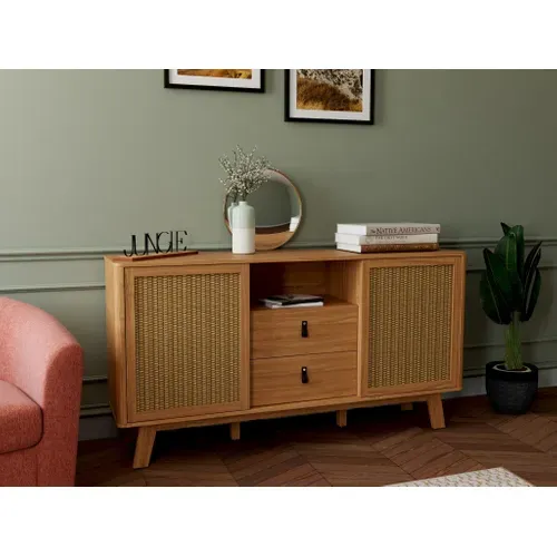 Mot déco L40 cm JUNGLE Noir / Naturel