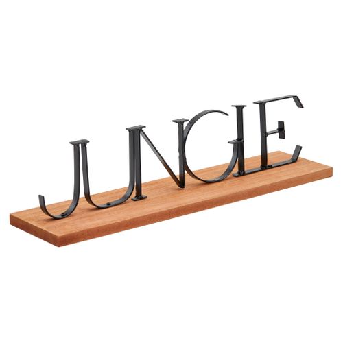 Mot déco L40 cm JUNGLE Noir / Naturel vue 3/4