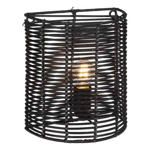 Applique rotin H. 25 cm TENET Noire