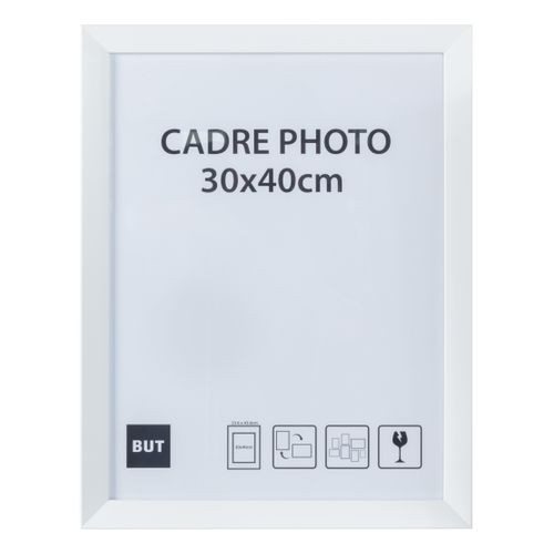 Cadre photo 30x40 cm  Blanc vue de face
