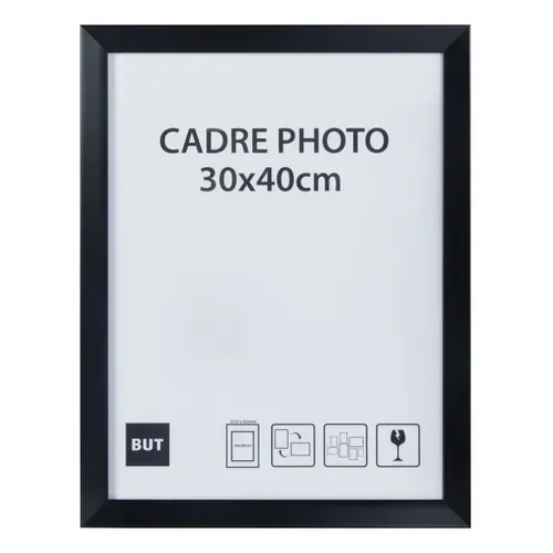 Cadre photo 30x40 cm  Noir vue de face