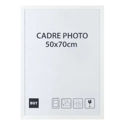Cadre photo 50x70 cm  Blanc vue de face