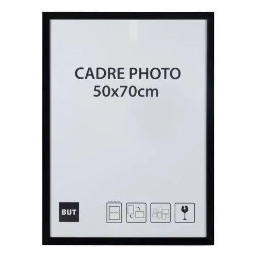 Cadre photo 50x70 cm  Noir vue de face