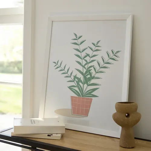 Cadre photo 40x50 cm  Blanc vue d'ambiance 1