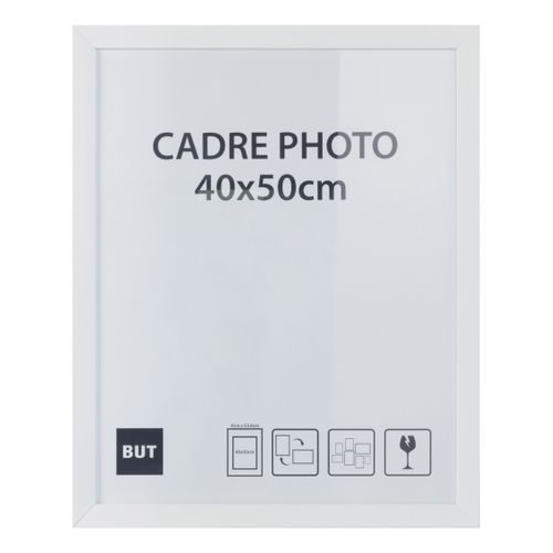 Cadre photo 40x50 cm  Blanc vue de face