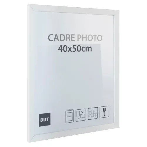 Cadre photo 40x50 cm  Blanc vue 3/4