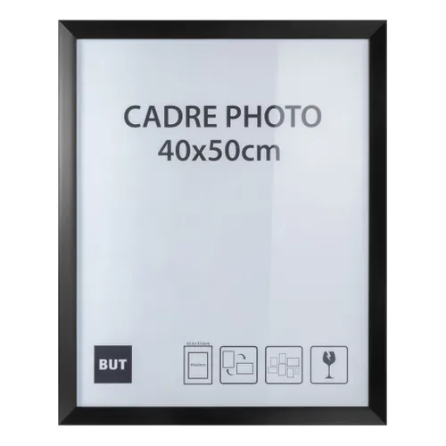 Cadre photo 40x50 cm  Noir vue de face