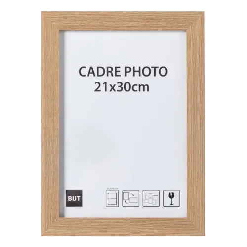 Cadre photo 21x30 cm  Chêne vue de face