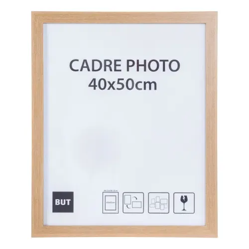 Cadre photo 40x50 cm  chêne vue de face