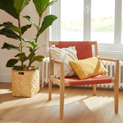 Coussin 30x50 cm ATIKA Jaune vue d'ambiance 1