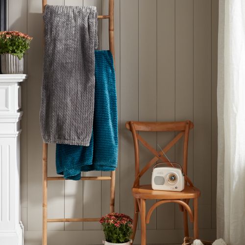 Plaid 130x170 cm ZIGGY Gris