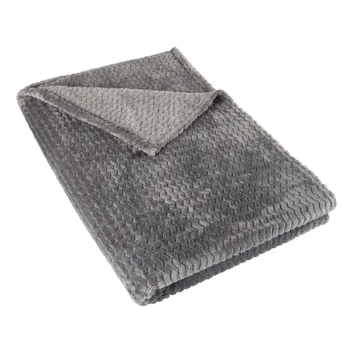 Plaid 130x170 cm ZIGGY Gris