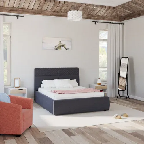Plaid 220x240 cm ZIGGY Rose vue d'ambiance 1