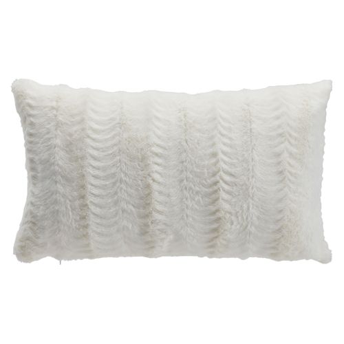 Coussin 30x50 cm ARTIC Blanc vue de face