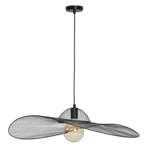 Suspension XL Ø 80 cm MADISON Noire vue de face