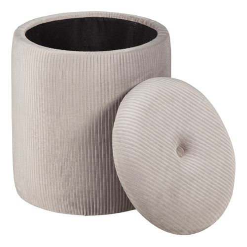 Pouf coffre H. 40 cm ADAM Gris