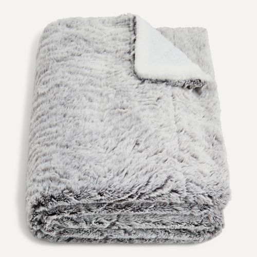 Plaid 130x170 cm BOREAL Gris vue 3/4