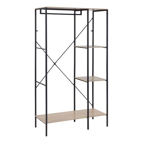 Penderie TRENDY 2 Noir et naturel