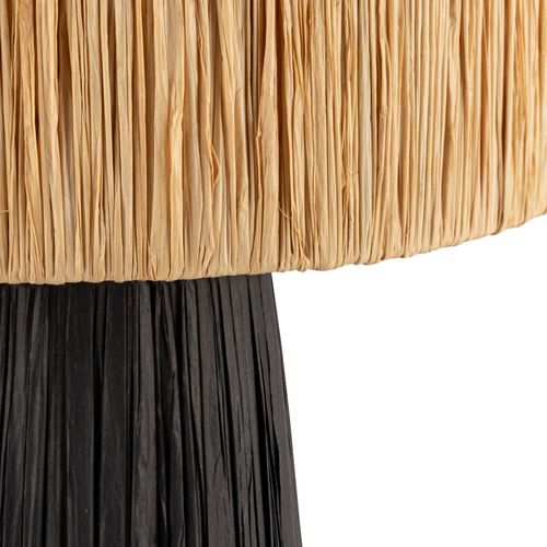Lampe à poser raphia H.42,5 cm UMI Noire et naturelle vue détaillée