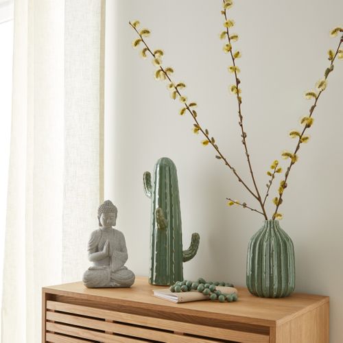Statue cactus H. 42 cm UHAINA Vert
