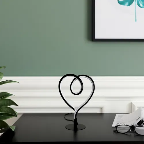 Lampe cur LED H. 23,5 cm VALENTINE Noire vue d'ambiance 1