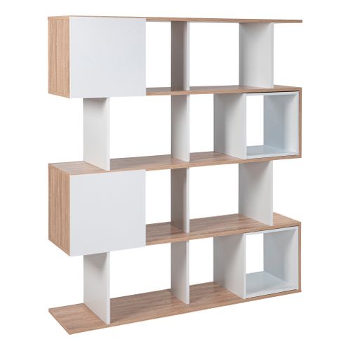 Bibliothèque JULIETTE 3 imiitation chêne sonoma blanc