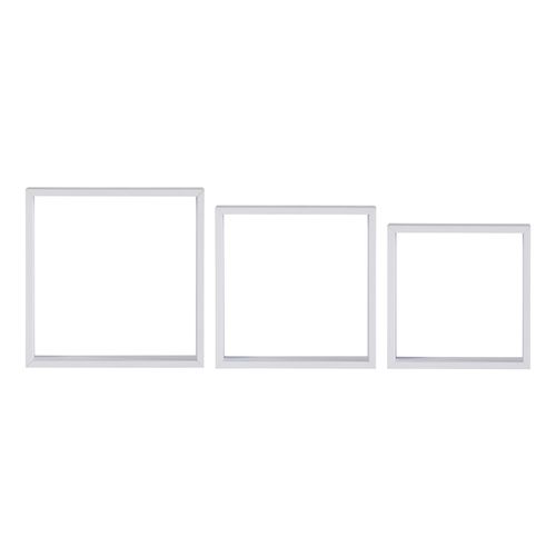 Etagère carré set de 3 MELIE Blanc vue de face