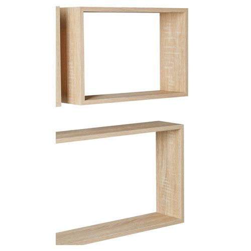Etagère rectangle set de 3 MELIE Naturel vue détaillée