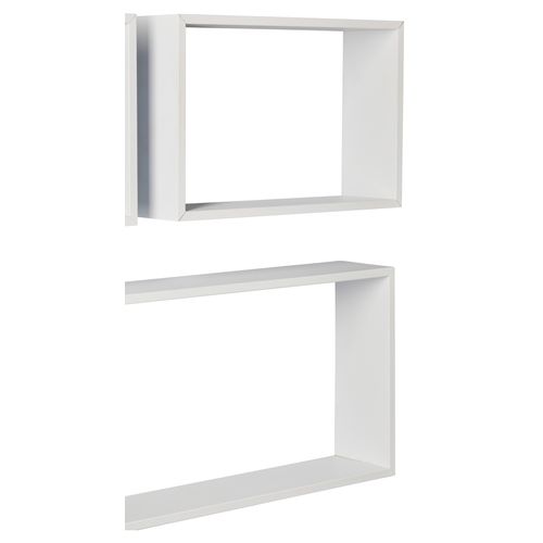 Etagère rectangle set de 3 MELIE Blanc vue détaillée