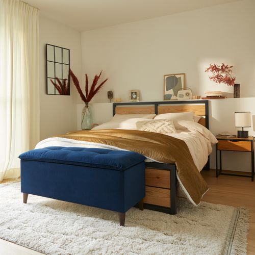 Lampe à poser marbre H. 32 cm UDARK Crème