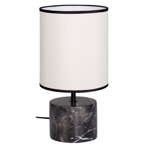 Lampe à poser marbre H. 32 cm UDARK Crème vue 3/4
