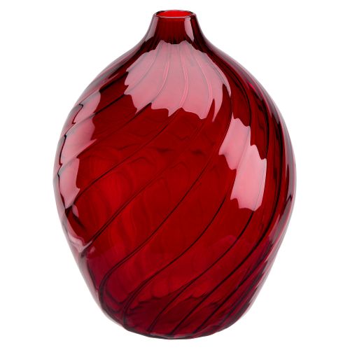 Soliflore rouge style Murano, vers 1970