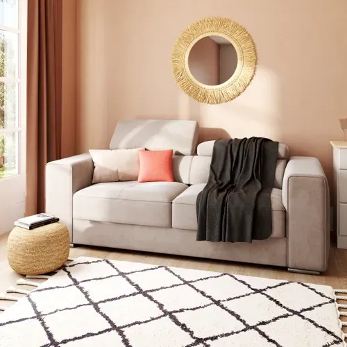 Plaid 125x150 cm PILOU Noir vue d'ambiance 1