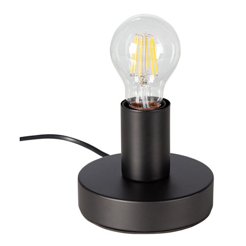 Lampe à poser H. 9,5 cm LUKA Noire vue de face