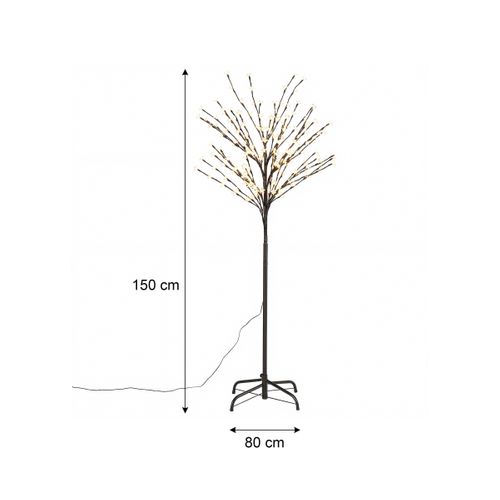 Arbre cerisier LED H. 150 cm ULIZ Noir