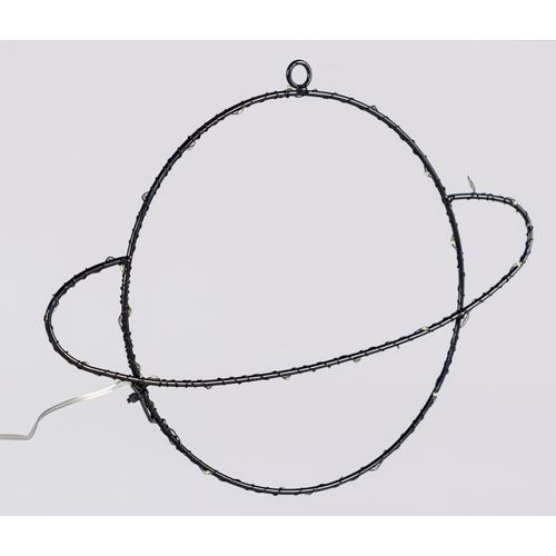 Déco murale planet LED L.30 cm USATURNE Noire