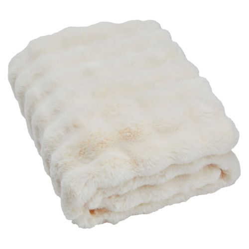 Plaid 130x170 cm SWEET Blanc vue de face