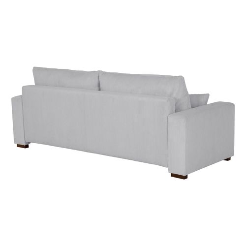 Canapé 3 places convertible GABIN velours côtelé gris clair