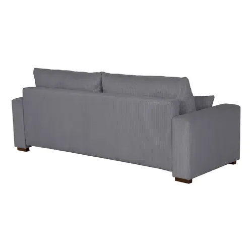 Canapé 3 places convertible GABIN velours côtelé gris
