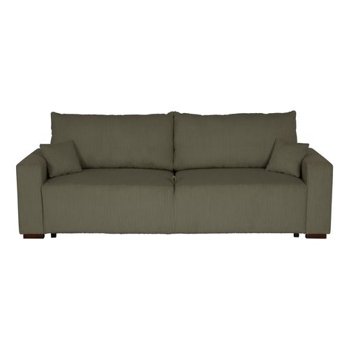 Canapé 3 places convertible GABIN velours côtelé vert