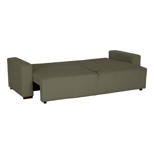 Canapé 3 places convertible GABIN velours côtelé vert