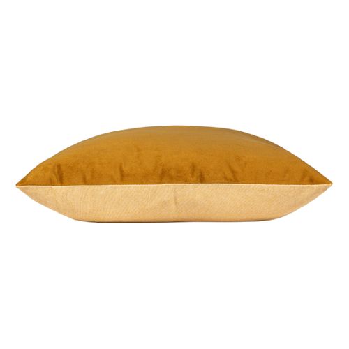 Coussin 40x40 cm VELVET Jaune vue de profil