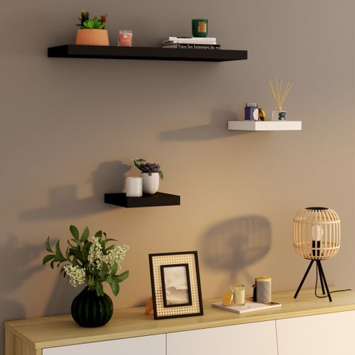 Etagère murale L. 23,5 cm MELIE Noire vue d'ambiance 1