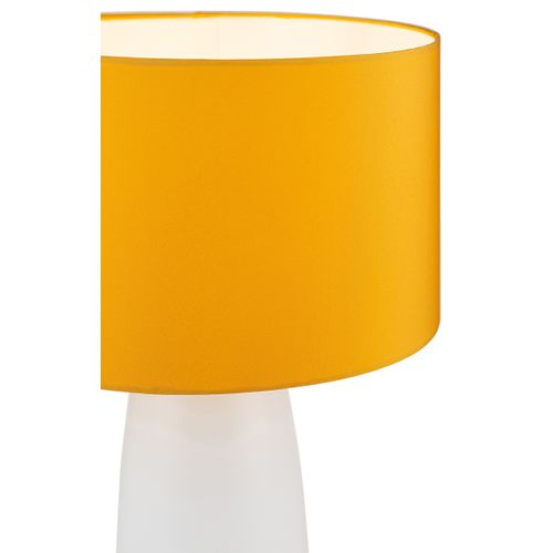 Lampe à poser H. 41 cm TOMASO Blanche et jaune vue détaillée