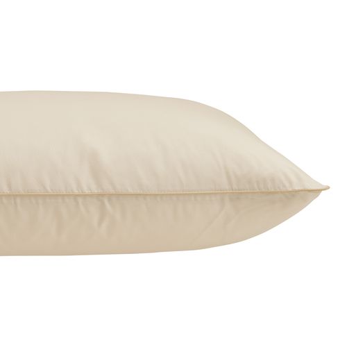2 taies d'oreiller 50x70cm DREAMEA PERCALE BEIGE